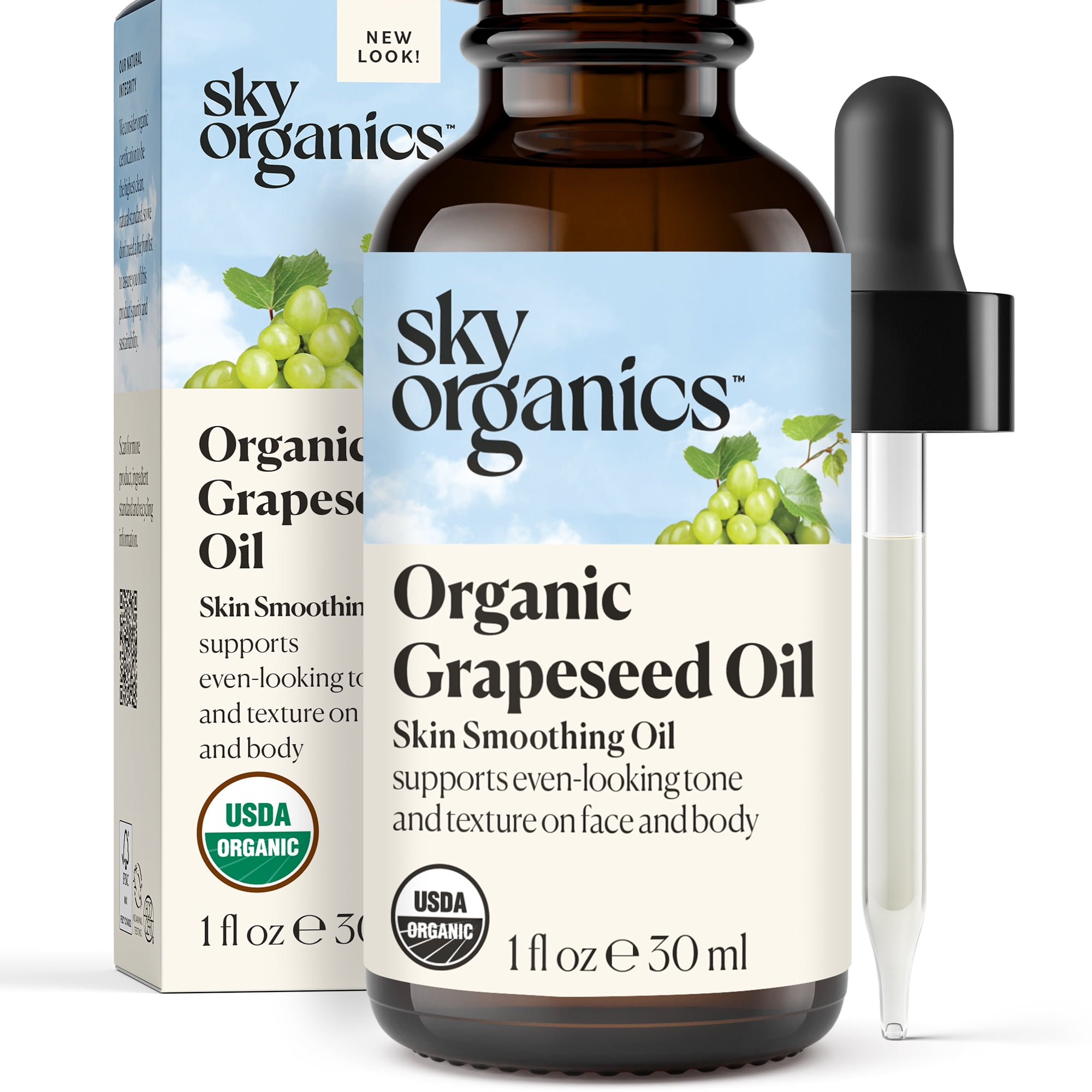 Sky Organics 100 Pure Organic Grapeseed Oil, Unrefined, Skin Smoothing