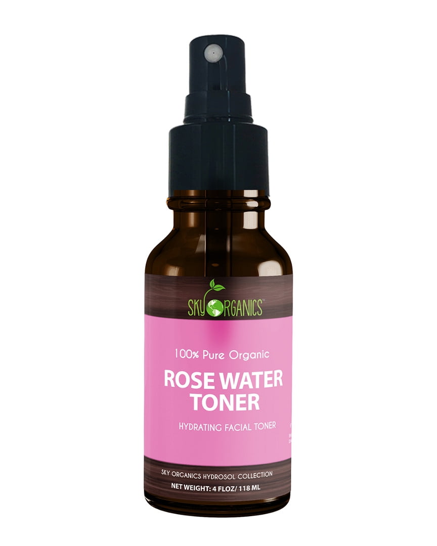 Sky Organics Organic Rose Water Facial Mist, 4 Oz. (Pack of 10
