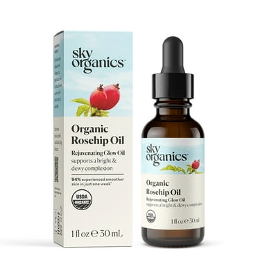 Sky Organics Organic Rosehip Oil to Rejuvenate and Brighten Face, 1 fl oz
