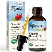 Sky Organics Organic Rosehip Oil to Rejuvenate and Brighten Face, 1 fl oz