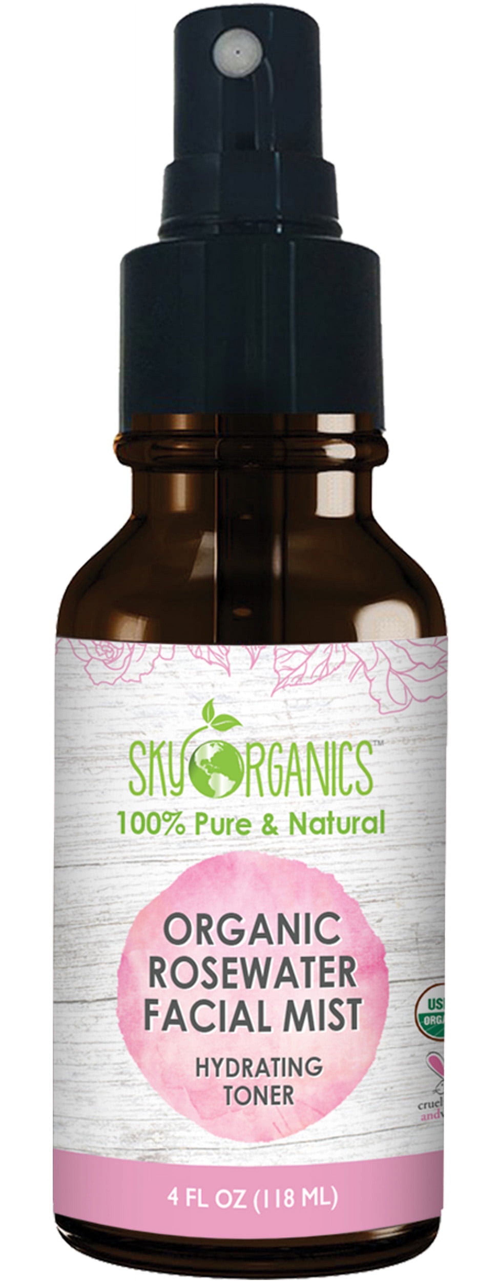 Sky Organics Organic Rose Water Facial Minst, 4oz - Nuts 'n Berries Healthy  Market