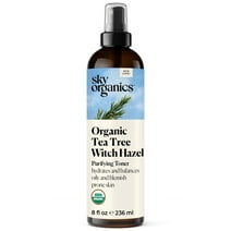 Sky Organics Organic Tea Tree Witch Hazel to Purify, Hydrate, and Balance Face, 8 fl oz