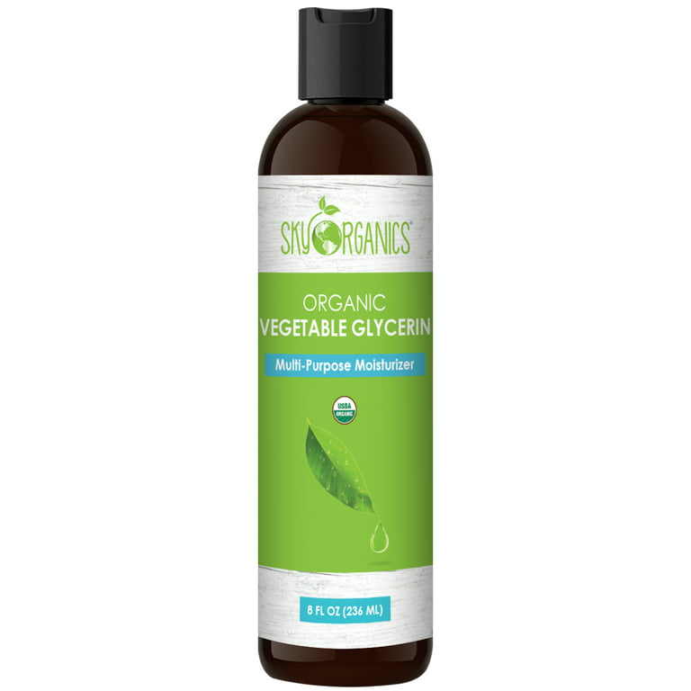  Organic Vegetable Glycerin USDA Certified Organic 100% Pure USP  Grade Plant Based Natural Bulk Glycerine Skin Hair Moisturizer Cosmetic DIY  Crafts Soap Making (128 oz / 1 Gallon (160 oz by