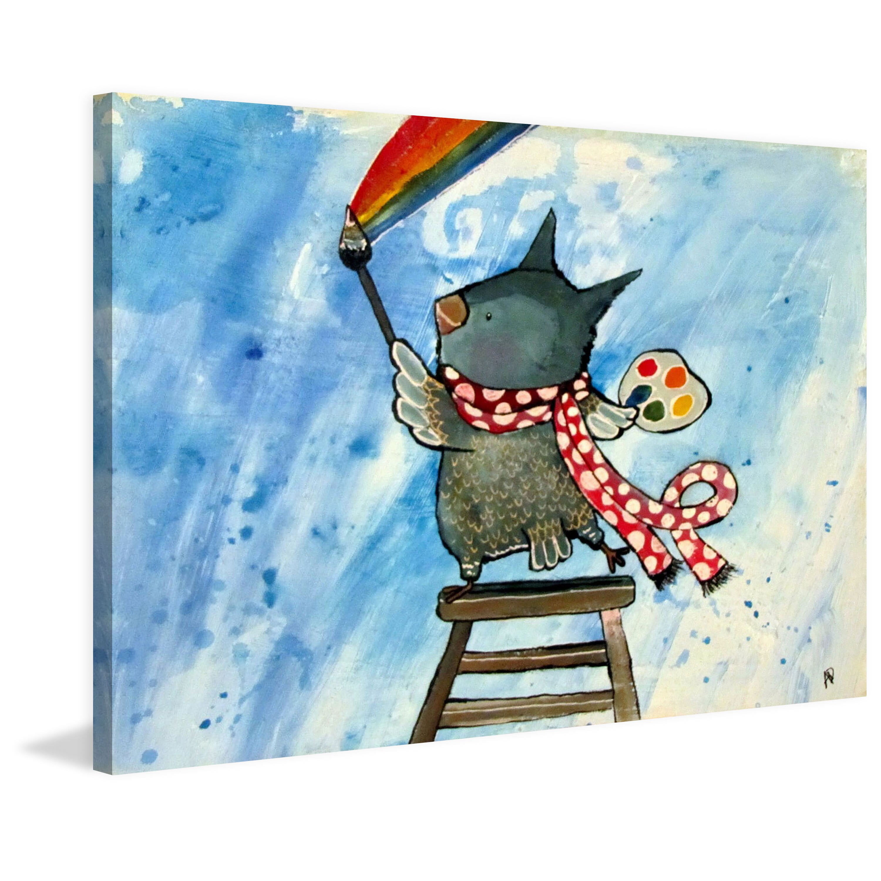 "Sky Painting" by Andrea Doss Painting Print on Wrapped Canvas