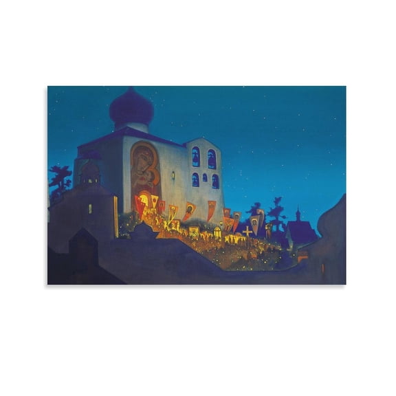 Sky Power 1934 Nicholas Roerich Prints Poster Wall Art Picture Painting Poster Canvas Print Posters Artworks Bedroom Living Room Decor 20x30inch(50x75cm)