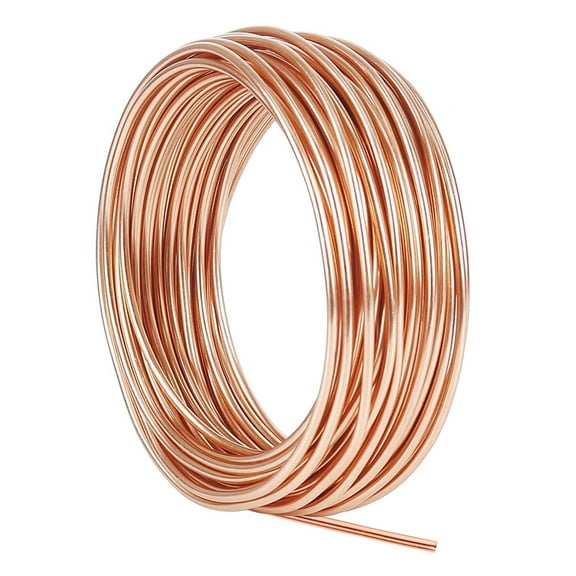 Pure Copper Wire Round Bare Copper Wire,9 Gauge Jewelry Making Beading Floral Craft Wire (Length 16Ft)