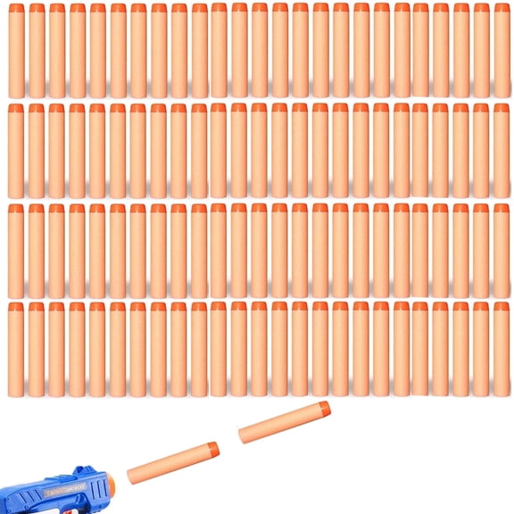 100-Dart Bullets Refill Pack for N-Strike Elite 2.0 Series – Compatible with All Elite Blasters Orange
