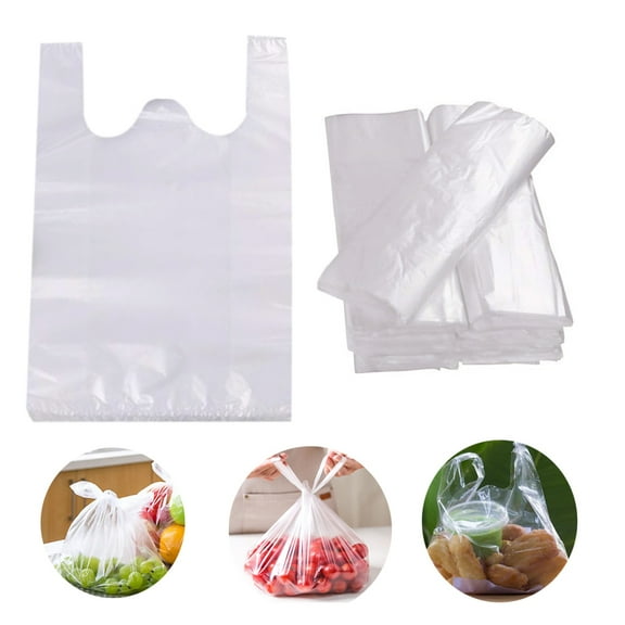 Sky Pro T-Shirt Carry-Out Bags Standard Supermarket Size And Sturdy Plastic 7.08 x 11.22 inches