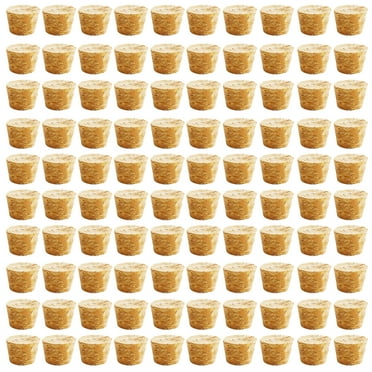 100Pack Cork Stoppers Wine Bottle Cork Stoppers Wooden Tapered Cork Plugs Replacement Assorted Corks for Wine Beer Bottle Crafts 0.31x0.24x0.39inch