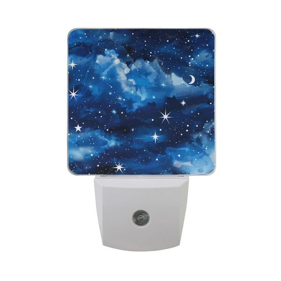 Sky Shining Stars Clouds Moon LED Night Light with Smart Sensor Plug Into Wall Dusk to Dawn 2 packs
