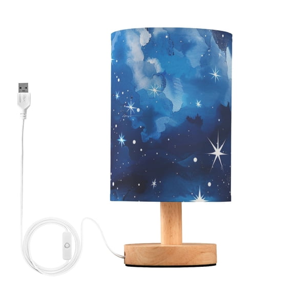 Sky Shining Stars Clouds Moon Table Lamp with USB Port LED Warm Light Lamp Night Light Home Decor