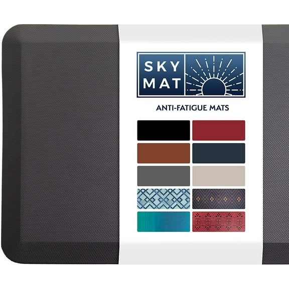 Sky Solutions Anti Fatigue Mat - Cushioned 3/4 Inch Comfort Floor Mats for Kitchen, Office & Garage (20 in x 39 in - Gray)