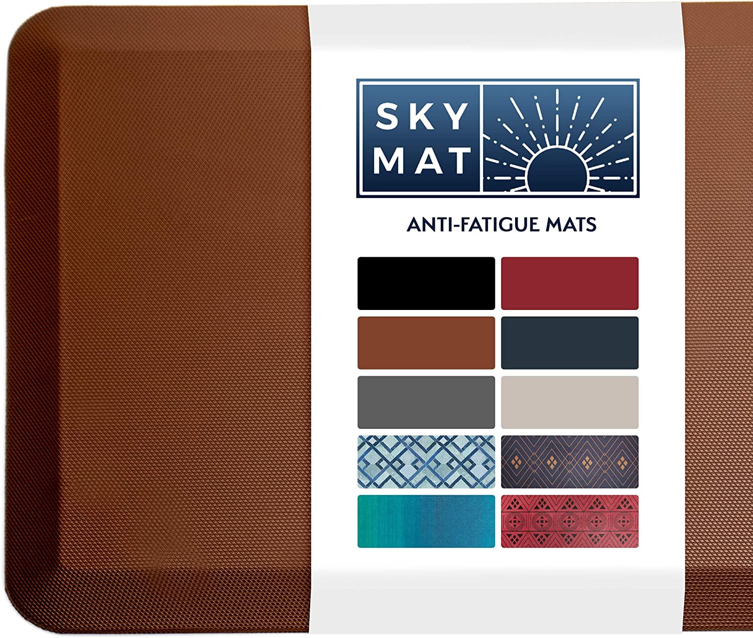 SKY MATS Anti Fatigue Comfort Foam Mat Commercial Grade Midnight Black 20x32x3 4 Inch Walmart