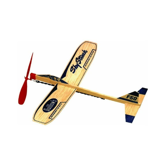 Paul K. Guillow Sky Streak Balsa Wood Glider Plane - Classic Toy Airplane - Assorted Colors