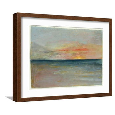 Art.com Sky Study Giclee Print by J^ M^ W^ Turner, Brown Frame Wall Art, 21" x 17"
