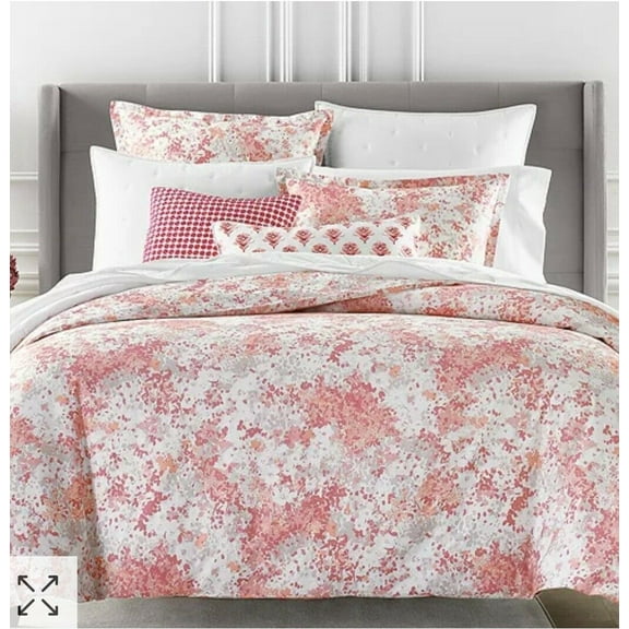 Sky Sunset Blossoms Duvet Set, Pink, Full/Queen