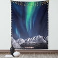 thumbnail image 1 of Sky Tapestry, Aurora Borealis Aurora over Fjords Mountain at Night Norway Solar Image Artwork, Wall Hanging for Bedroom Living Room Dorm Decor, 40W X 60L Inches, Green Dark Blue, by Ambesonne, 1 of 5