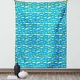 thumbnail image 1 of Sky Tapestry, Yellow Sun and Fluffy Clouds on Blue Sky Inspired Background Composition, Wall Hanging for Bedroom Living Room Dorm Decor, 60W X 80L Inches, Pale Blue Yellow White, by Ambesonne, 1 of 5