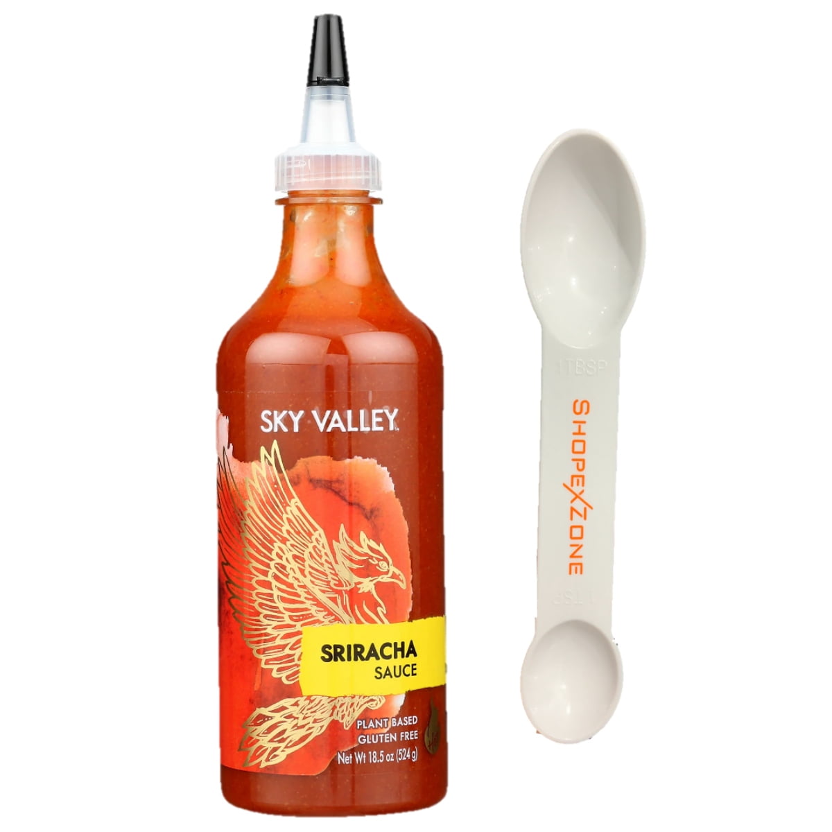 Sky Valley Sriracha Hot Chili Sauce 18.5 oz Bundle with ShopexZone ...