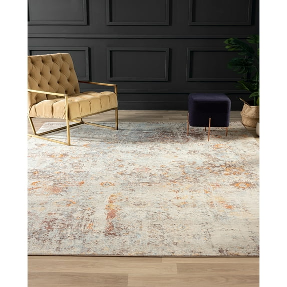 Sky/Vintage Earth Transitional Area Rug 2'6" X 10' 10' Runner Bedroom,Entryway,Kitchen