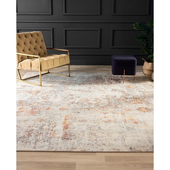 Sky/Vintage Earth Transitional Area Rug 2' X 3' 2' x 3' Kitchen,Entryway,Bedroom