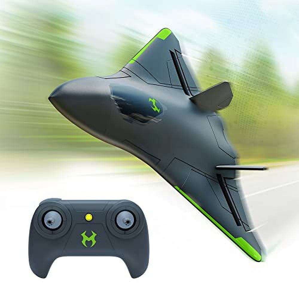 Black Indoor Stunt Jet with Gyroscope and Remote Control