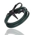 thumbnail image 1 of Multilayer Leather Bracelet Airplane  Anchor - Unisex Nautical Wrap Charm, 1 of 6