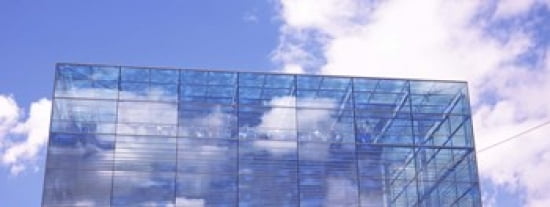 Sky reflected on a building Kunstmuseum Stuttgart Stuttgart Baden-Wurttemberg Germany Canvas Art - Panoramic Images (30 x 12)