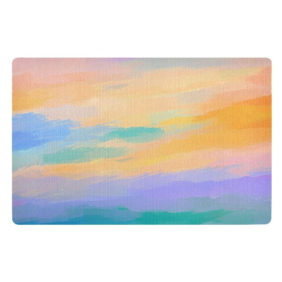 Sky with Sunset Doormat 32x20 inch Non Slip Doormat Absorbent Welcome Mat Indoor Doormat for Bedroom Living Room