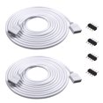 thumbnail image 1 of SkyAuks 16.4' White LED Light Bar Extension Cord, 2 Pieces, 1 of 8
