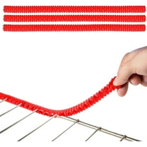 SkyAuks 3 Pack Silicone Oven Rack Shields, Heat Resistance Silicone Oven Rack Protectors Guards Against Burns and Scars, 14 Inches Long (Red)