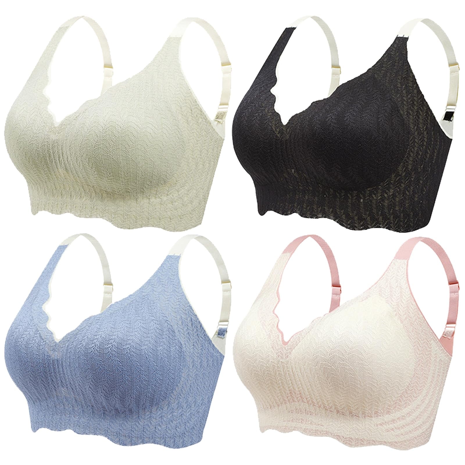 SkyAuks Bras for Women, Push Up Bras for Women, Jelly Gel Bra, Jelly
