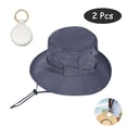 thumbnail image 1 of SkyAuks Bucket Hats for Women with Hat Clip, Foldable Floppy UV Sun Visor Caps, Gray, 1 of 8