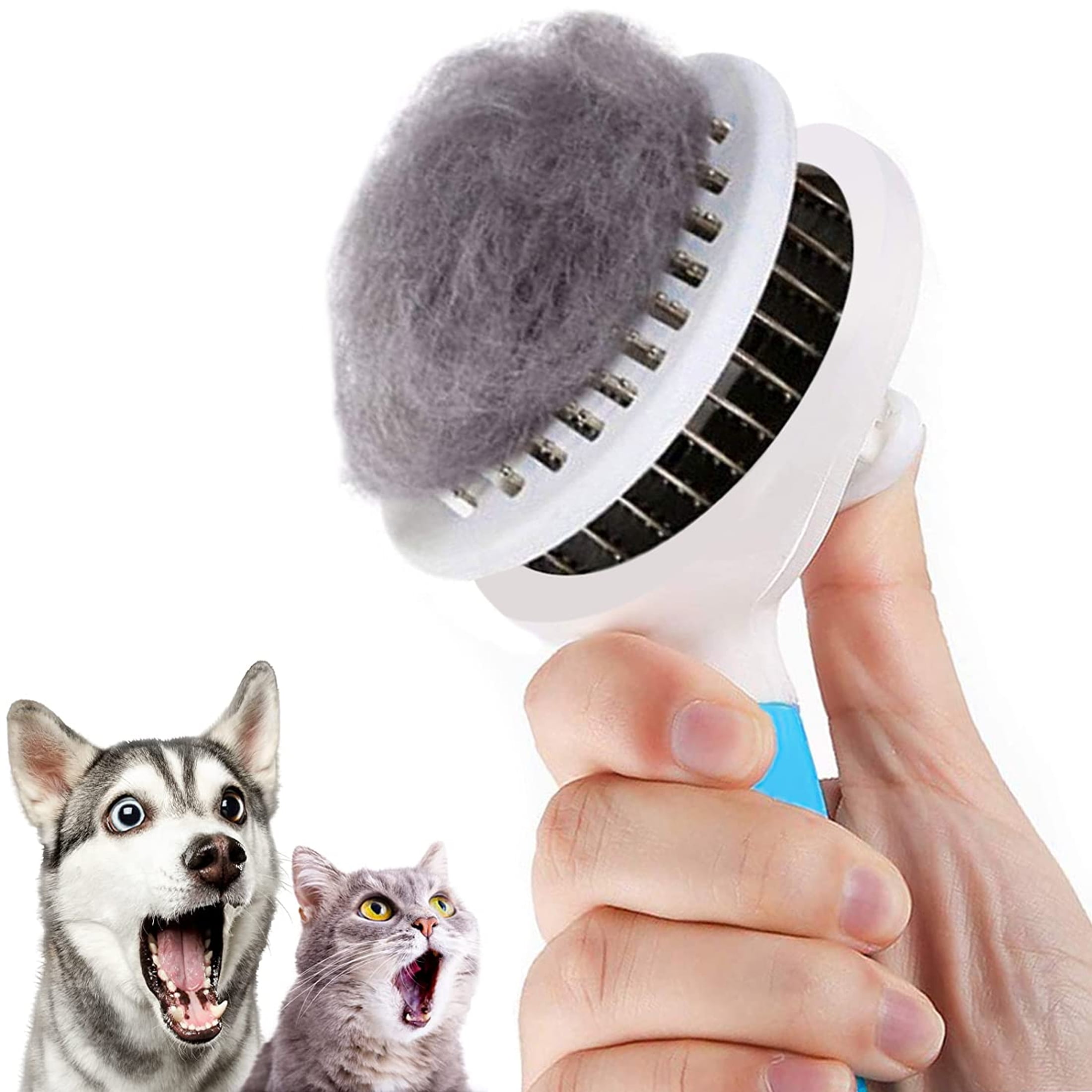 SkyAuks Cat and Dog Brush Self Cleaning Grooming Brush for Shedding and Grooming Our Pet Brushes Are Suitable for Dogs and Cats All Hair Lengths