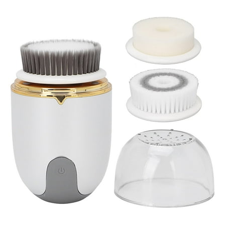 SkyAuks Face Scrubber, Waterproof Electric Face Brush for Deep Cleansing, White
