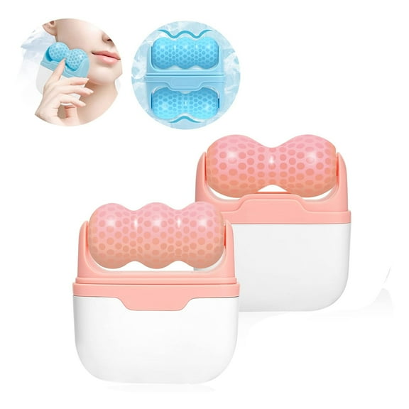 SkyAuks Guasha Tool for Face, Ice Roller for Face and Eye Puffiness Relief, Pink