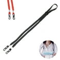thumbnail image 1 of SkyAuks Lanyards, Adjustable Length Face Mask Lanyard, Mask Holder Long Mask Lanyard with Clips, Lanyard Strap Neck Rest Ear Saver, Lanyard for Mask, Black, 1 of 7