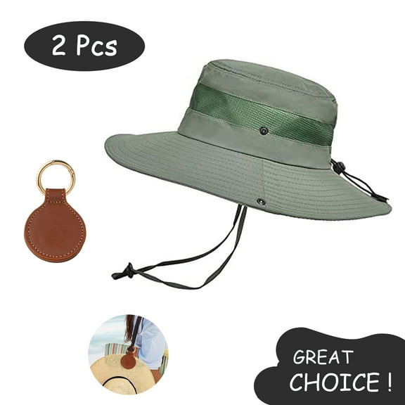 SkyAuks Sun Hat for Men with Hat Clip, Fishing Hat for Men, Summer Breathable Mesh Bucket Hats for Men, Mens Hats with UV Protection for Hiking Beach, Army Green