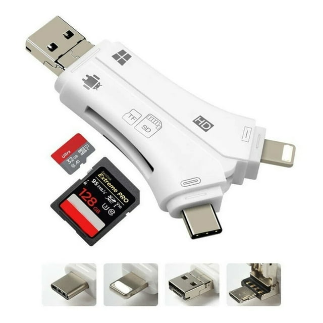 SkyAuks USB/Micro USB/USB Type C Memory Card Reader, for SD/SDXC/Micro ...