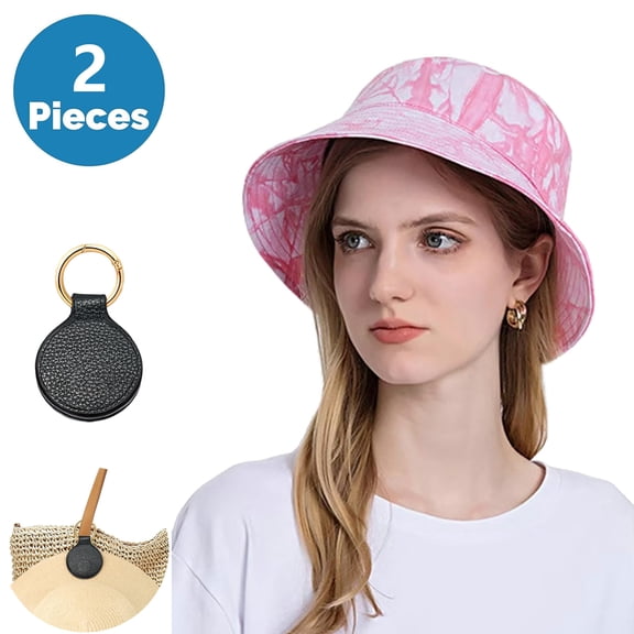 SkyAuks UV Sun Visor Hats for Women with Hat Clip, Lightweight Foldable Bucket Caps, Pink