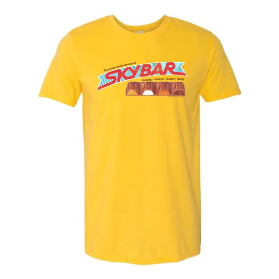 SkyBar® Original Candy Bar Graphic T-Shirt, Retro Chocolate Logo Tee, Nostalgic Vintage Candy Shirt, Small