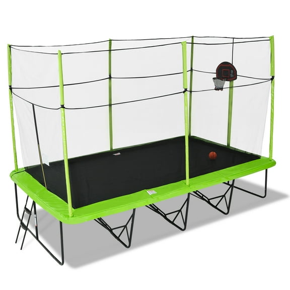 SkyBound 10x17 ft Rectangle Trampoline with Enclosure Net for Kids and Adults, Recreational Trampoline Outdoor