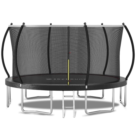 SkyBound 16FT Pumpkin Trampoline with 6-Legs, Combo Design Safety Trampoline for Family Play