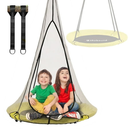 SkyBound Flying Saucer Tree Swing for Kids, Outdoor Tree Swing for Adults Support Up to 600lbs