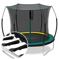 SkyBound 6ft outdoor Trampoline without springs, toddler springless trampoline with net for Kids and Adults, springless Trampoline with Enclosure for Backyard  Indoor and Outdoor