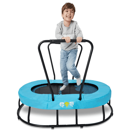 SkyBound Kids Trampoline with Handle - Mini Trampoline for Kids with ADHD, Autism & Sensory Needs - Sensory Toys for Autistic Children - Toddler Trampoline Indoor-Two Handles for Balance and Security
