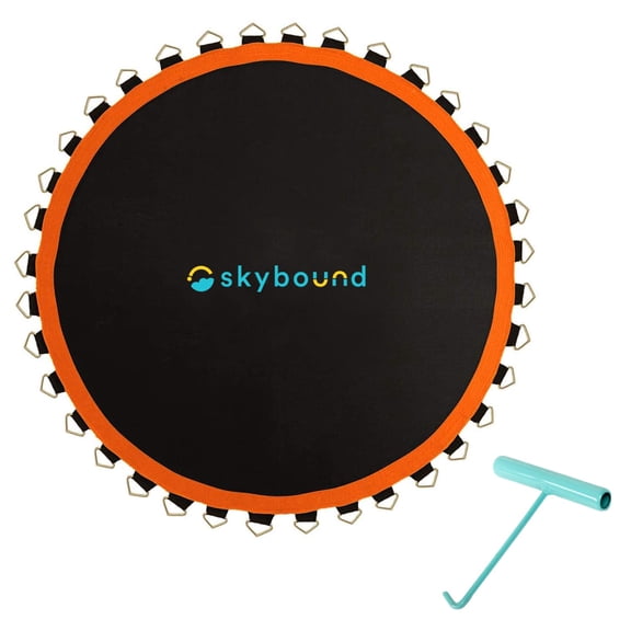 SkyBound Premium Trampoline Replacement Mat 147"Wide with 88 V-Rings for 14ft Trampoline fits 7" Springs,SunGuard Protection.