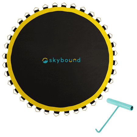 SkyBound Premium Trampoline Replacement Mat 159"Wide with 96 V-Rings for 15ft Trampoline fits 7" Springs,SunGuard Protection.