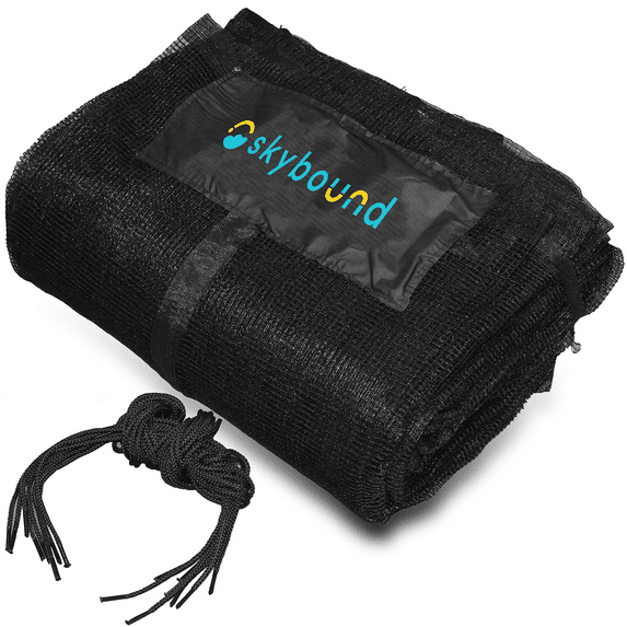 SkyBound Replacement Trampoline Safety Net Enclosure,Fits 12ft Trampolines that have 6 Straight Poles and Pole Caps w/ Bolts,Net Only!