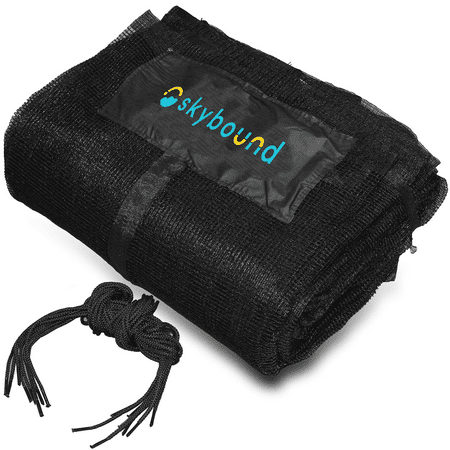 SkyBound Replacement Trampoline Safety Net Enclosure,Fits 14ft Trampolines that have 6 Straight Poles and Pole Caps w/ Bolts,Net Only!